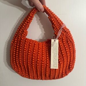 ✅ Viral TikTok Orange Beaded Women's Bag
